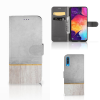 Samsung Galaxy A50 Book Style Case Wood Concrete