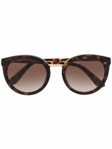 Dolce & Gabbana Eyewear lunettes de soleil à effet écaille de tortue - Marron