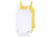 lupilu 2 baby rompers (Wit/geel, 86/92)