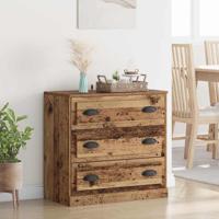 Dressoir met lade Oud Hout 70 x 35,5 x 67,5 cm Bewerkt hout