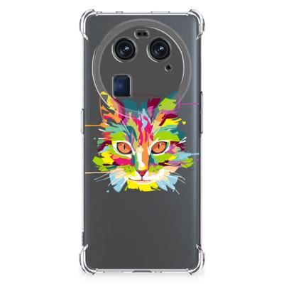 OPPO Find X6 Stevig | Bumper Hoesje | Cat Color