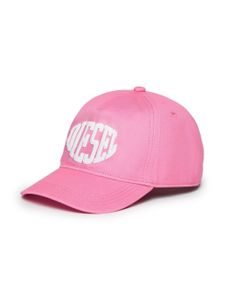 Diesel Kids casquette en coton à logo en relief - Rose