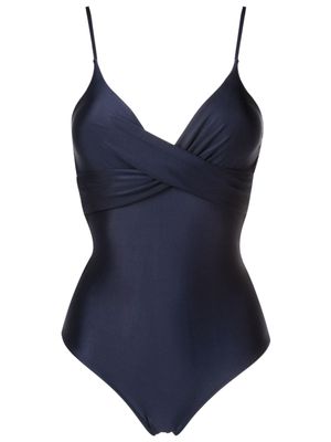 Lygia & Nanny maillot de bain Bianca à col v - Bleu