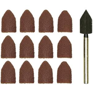 Proxxon Micromot 28 987 Schuurdoppen, normaal korund met gereedschapsdrager afm. 13 x 9 mm 10-delig Schacht-Ø 3 mm 1 stuk(s)