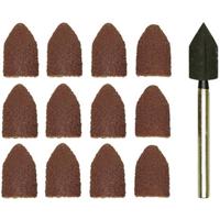Proxxon Micromot 28 987 Schuurdoppen, normaal korund met gereedschapsdrager afm. 13 x 9 mm 10-delig Schacht-Ø 3 mm 1 stuk(s)