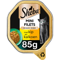 Sheba Mini Filets in Saus met Kip & Kalkoen 85 g bij Jumbo