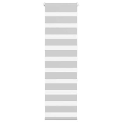 VidaXL Zebra rolgordijn 45x150 cm stofbreedte 40,9 cm lichtgrijs