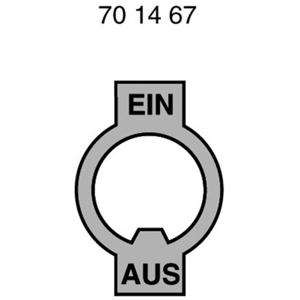 Marquardt 240.002.021 Inscriptie etiket Opdrukmotief EIN/AUS Metaal 1 stuk(s)