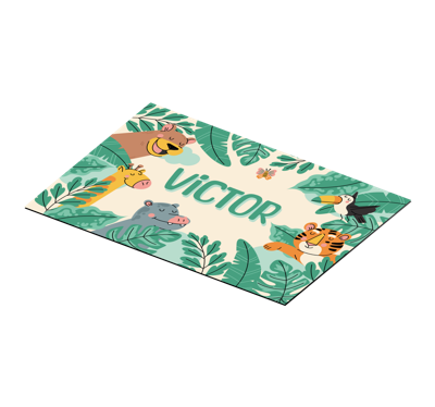Jungle dieren Placemat met naam