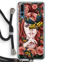 Lady Moth: Huawei P20 Pro Transparant Hoesje met koord