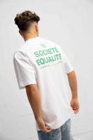 Equalité Societé T-Shirt Heren Wit/Groen - Maat XXS - Kleur: WitGroen | Soccerfanshop