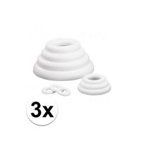 3x Piepschuim vlakke ringen 30 cm   -