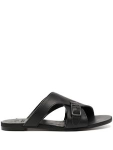 Y's sandales en cuir à boucle - Noir