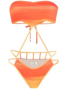 Amir Slama maillot de bain bustier à effet dégradé - Orange