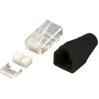 LogiLink MP0022 kabel-connector RJ45 pluggen met rubberen kap 100stk