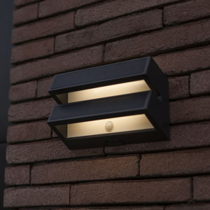 Buitenlamp solar met sensor Grijs Lutec Barlo
