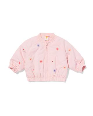 HEMA Baby bomberjack bloemen lichtroze (lichtroze)