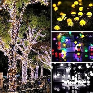 Solar Kerst Matte Bal Fairy Lichtslingers Outdoor Waterdichte Tuinverlichting Bruiloft Kerstfeest Patio Balkon Tuin Boom Camping Vakantie Decoratie Lightinthebox
