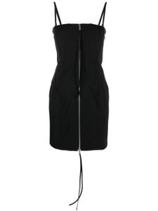 Blumarine robe courte zippée à design sans manches - Noir