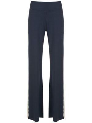 Lygia & Nanny pantalon évasé à rayures latérales - Bleu