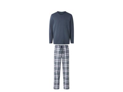 esmara Men Heren pyjama (Blauw/wit, XL)