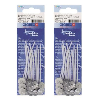 Kaarslonten 8 cm kaarsen maken - 24x - Waxlontjes/kaarslontjes - Lonten/lontjes