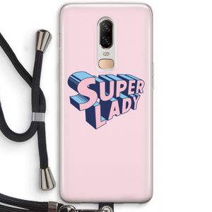 Superlady: OnePlus 6 Transparant Hoesje met koord