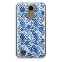 Blauw motief: LG K10 (2017) Transparant Hoesje