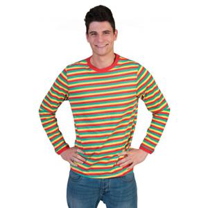 Carnaval shirt Dorus - gestreept - verkleedkleding - t-shirt - lange mouw