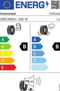 295/30 Wr21 Tl 102w Co Cr Cont Rx Mo1 Sil Xl 29530WR21TCRCONTRXMO