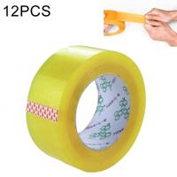 12 stuks 45mm breedte 15mm dikte pakket afdichting verpakking tape Roll sticker (transparant geel)