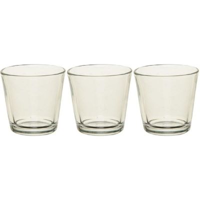 3x Theelichthouders/waxinelichthouders transparant 7 cm