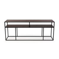 Stalux Side-table Teun 200cm - zwart / bruin hout