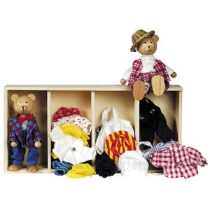 Goki poppenhuis berenpopjes + kleding