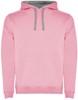 Roly RY1067 Men´s Urban Hooded Sweatshirt - Light Pink 48/Heather Grey 58 - XS