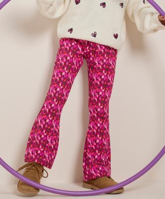 flared fit broek met print