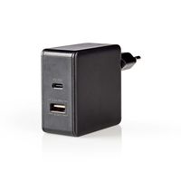 Thuislader | 3,0 A | USB / USB-C | Power Delivery 45 W | Zwart [WCPD45W100BK] - thumbnail