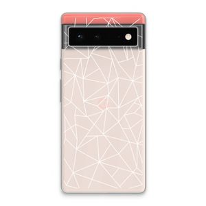 Geometrische lijnen wit: Google Pixel 6 Transparant Hoesje