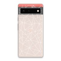 Geometrische lijnen wit: Google Pixel 6 Transparant Hoesje
