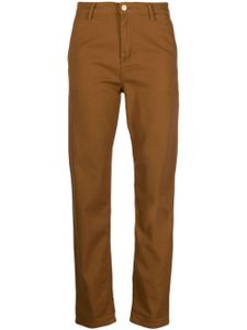 Carhartt WIP pantalon droit à patch logo - Marron