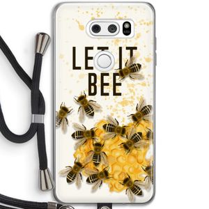 Let it bee: LG V30 Transparant Hoesje met koord