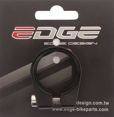 Edge Zadelpenklem ø31.8 aluminium met inbusbout - zwart
