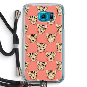 Tijger: Samsung Galaxy S6 Transparant Hoesje met koord
