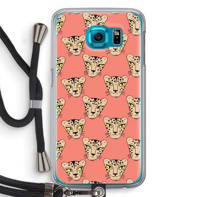 Tijger: Samsung Galaxy S6 Transparant Hoesje met koord