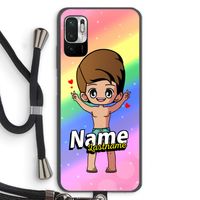 Chibi Maker man: Xiaomi Redmi Note 10 5G Transparant Hoesje met koord