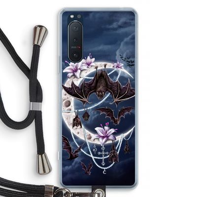 Vleermuizen Maan: Sony Xperia 5 II Transparant Hoesje met koord