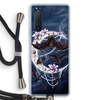 Vleermuizen Maan: Sony Xperia 5 II Transparant Hoesje met koord