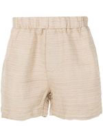 Osklen short Rustic à rayures brodées - Tons neutres
