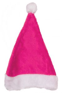 Kerstmuts Roze pluche