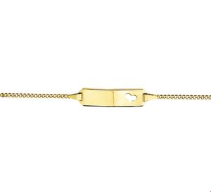 TFT Graveerarmband Hart Plaat 5,5 Mm 11 - 13 Cm Geelgoud